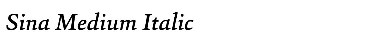 Sina Medium Italic